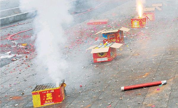 一掛鞭炮帶走多少清新空氣？